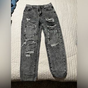 Grey Mom Jeans